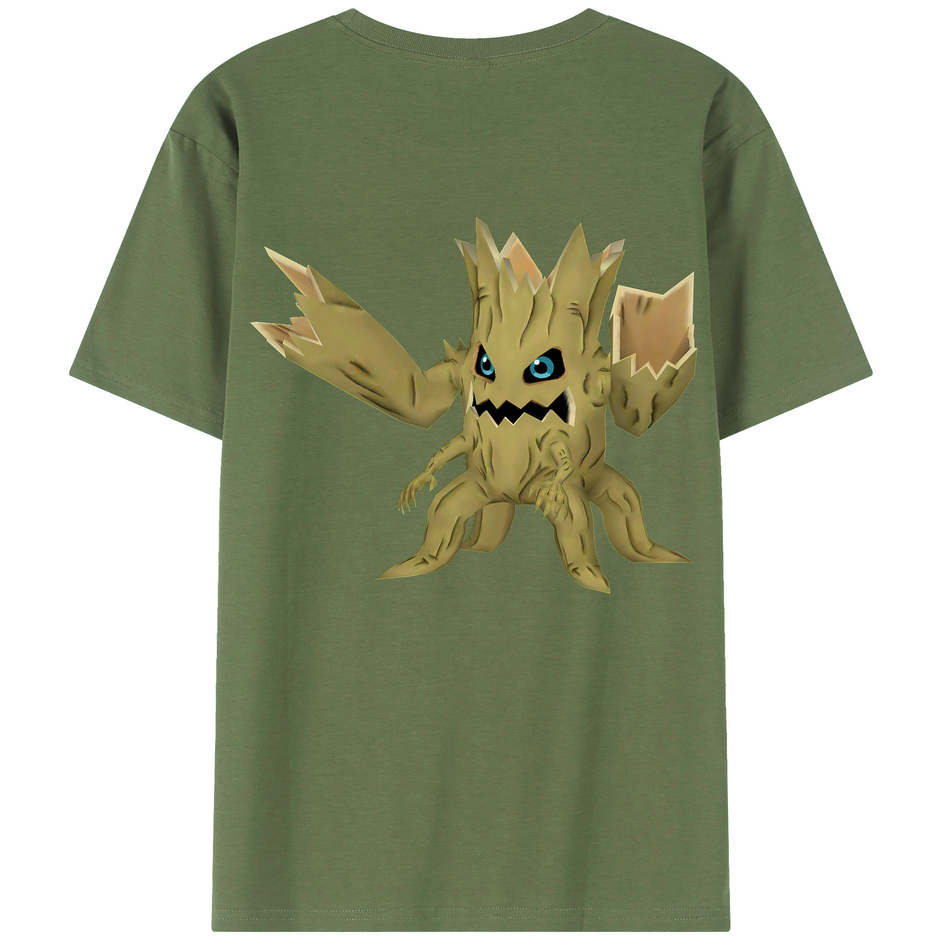 （画像用） Digimon デジタルモンスター/デジモン 綿100％ メンズ半袖Tシャツ（バックプリント） 通気性